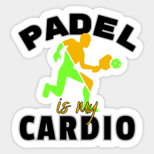 Padel is my Cardio-Funny Padel Tennis Sticker